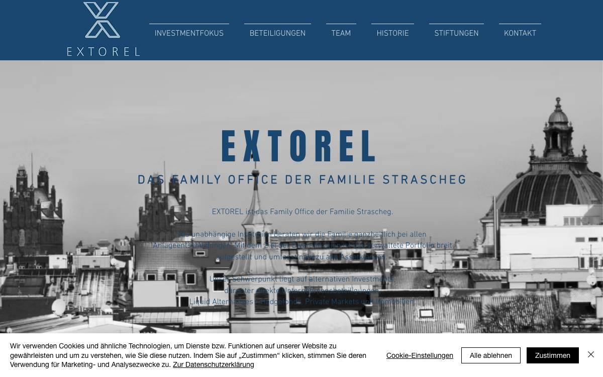 EXTOREL website preview