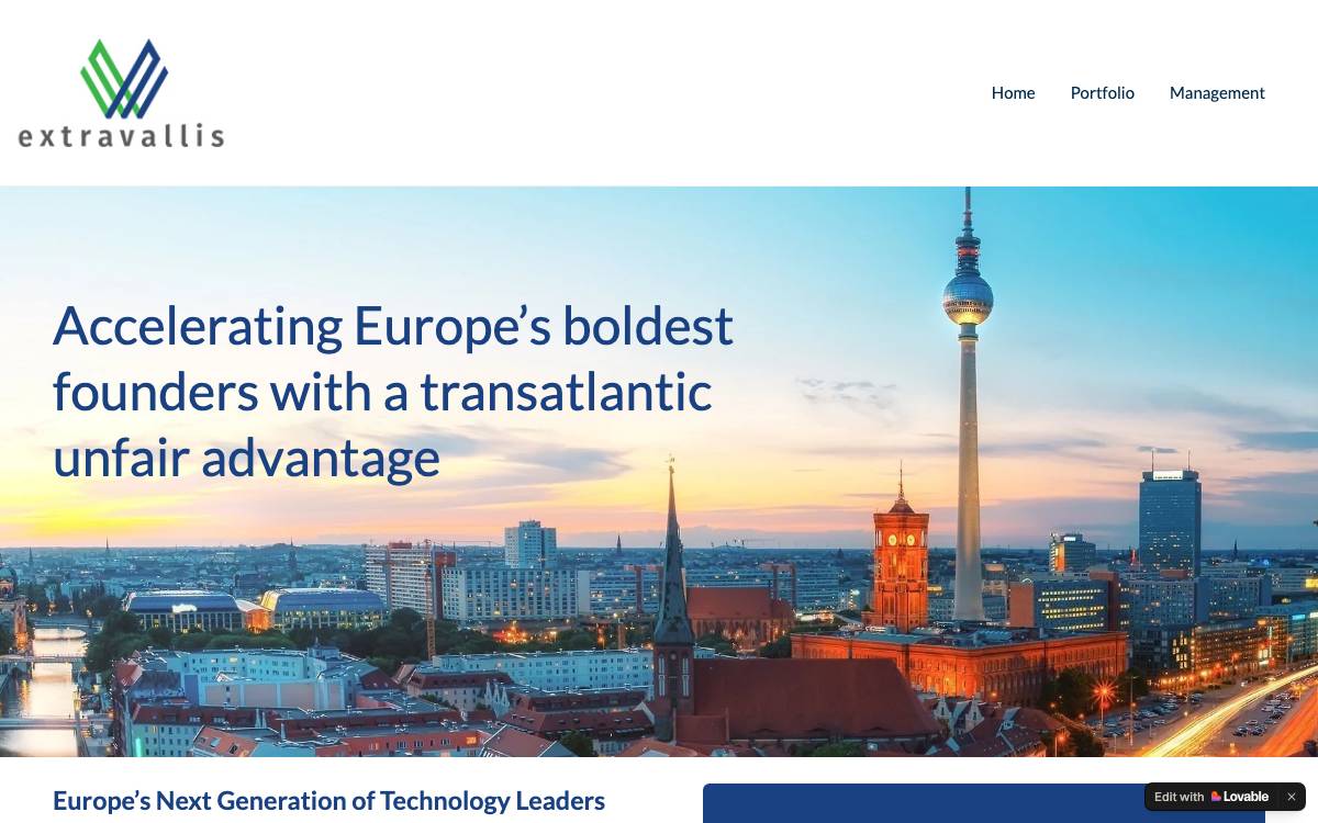 ExtraVallis website preview