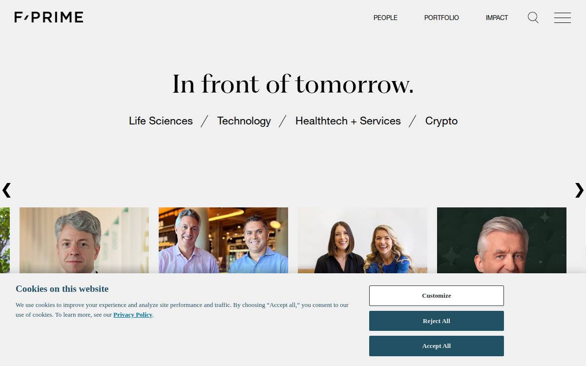 F-Prime Capital website preview