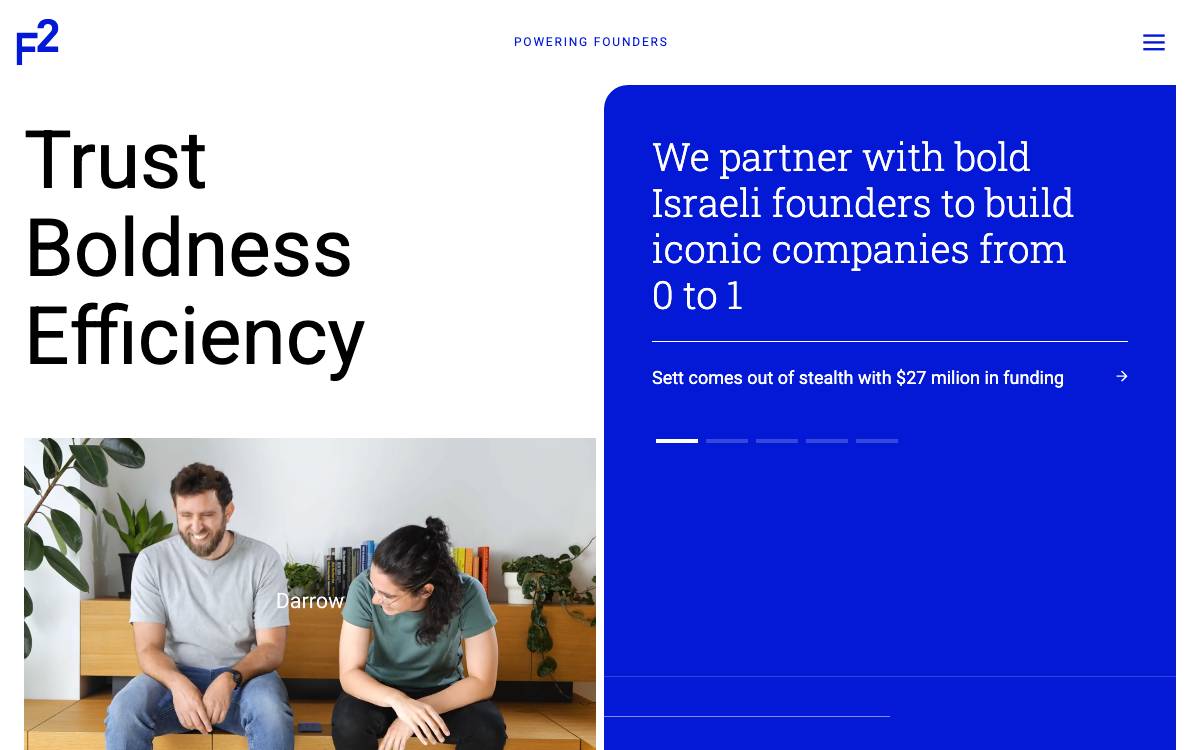 F2 Venture Capital website preview