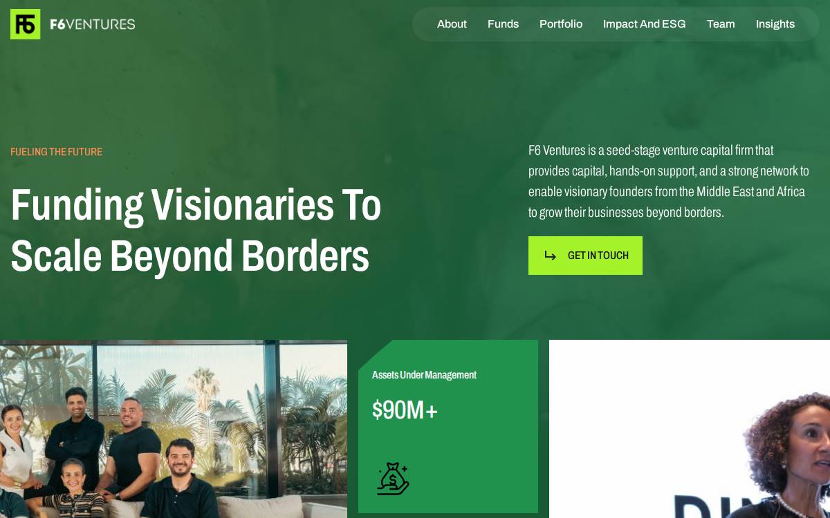 F6 Ventures website preview