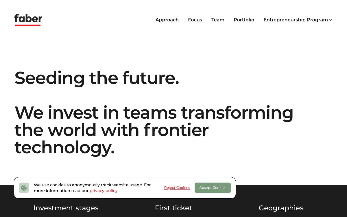 Faber Capital SCR SA website preview