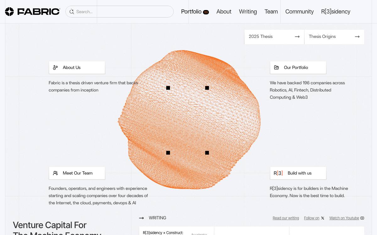 Fabric Ventures website preview