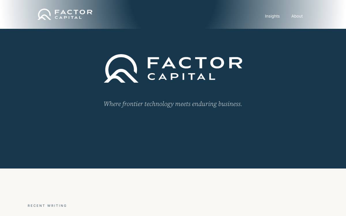 Factor Capital website preview