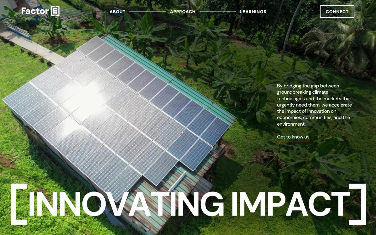 Factor[e] Ventures website preview