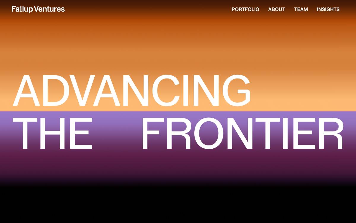 Failup Ventures website preview