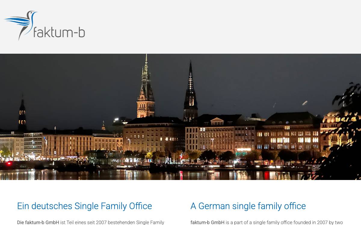 faktum-b GmbH website preview