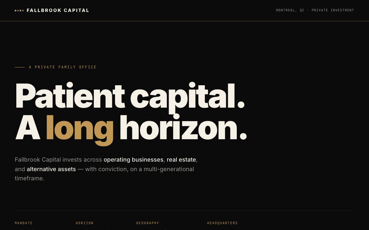 Fallbrook Capital website preview