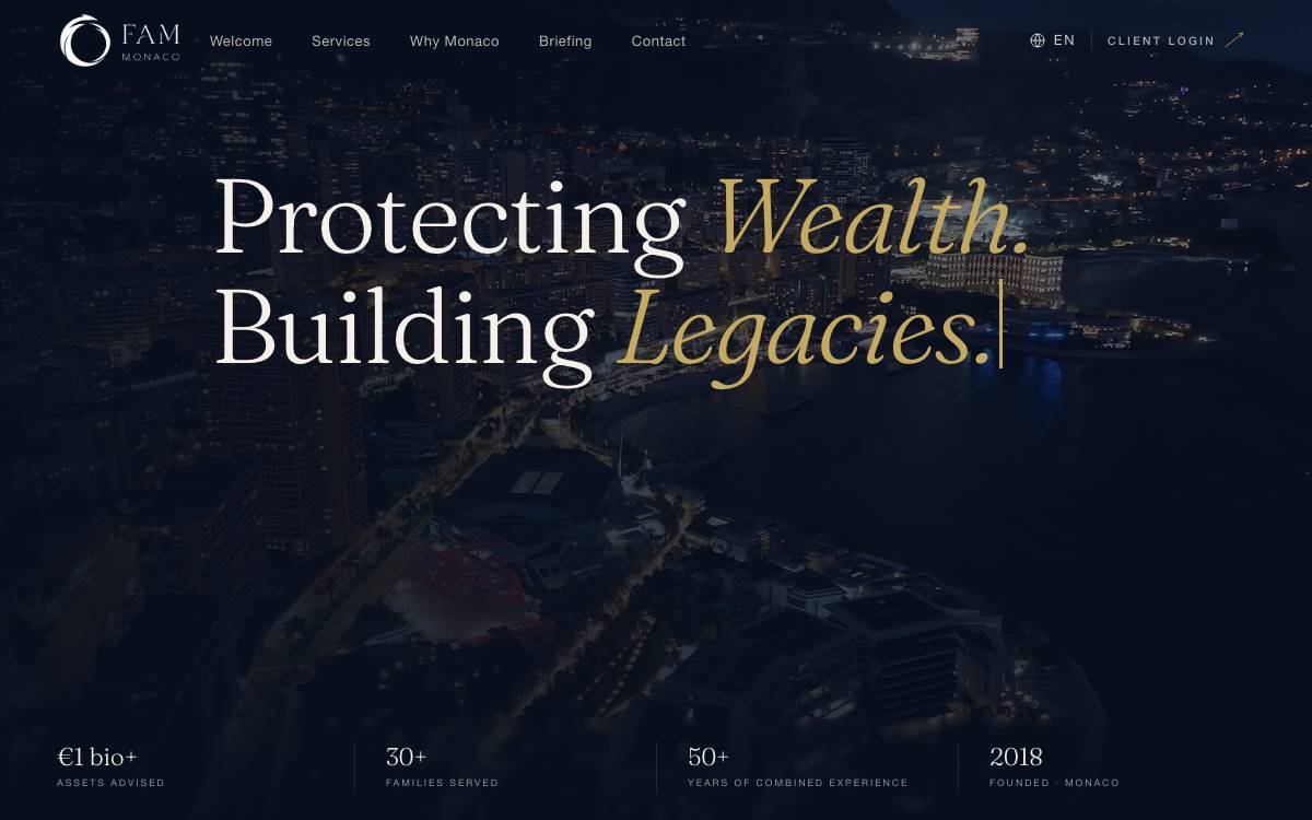 FAM (Monaco) MFO website preview