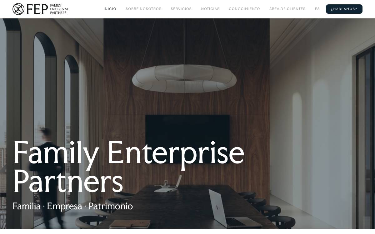 Family Enterprise Partners (FEP) website preview