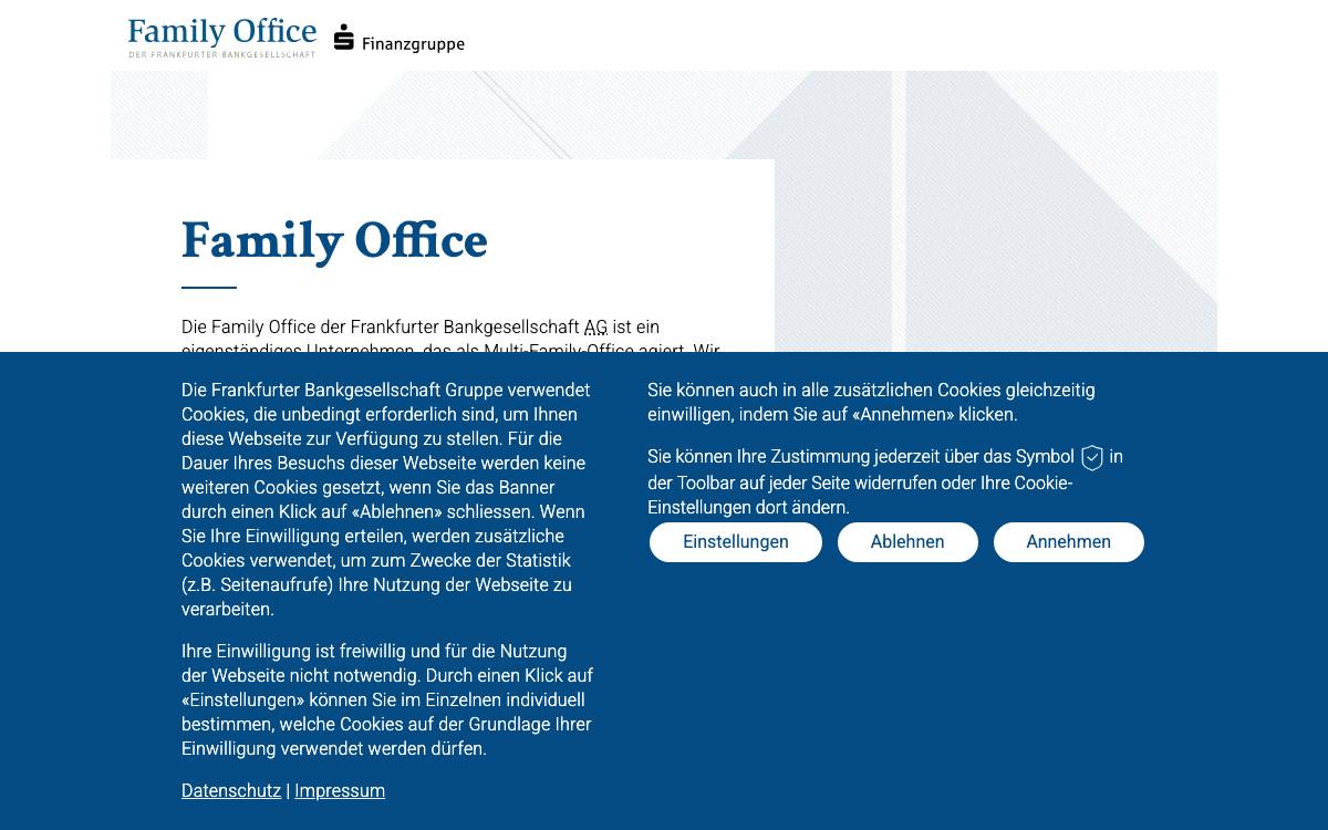 Family Office der Frankfurter Bankgesellschaft AG website preview