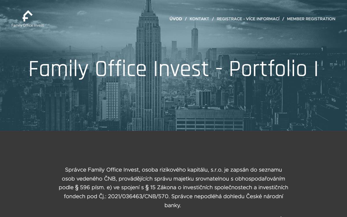 Family Office Invest website preview