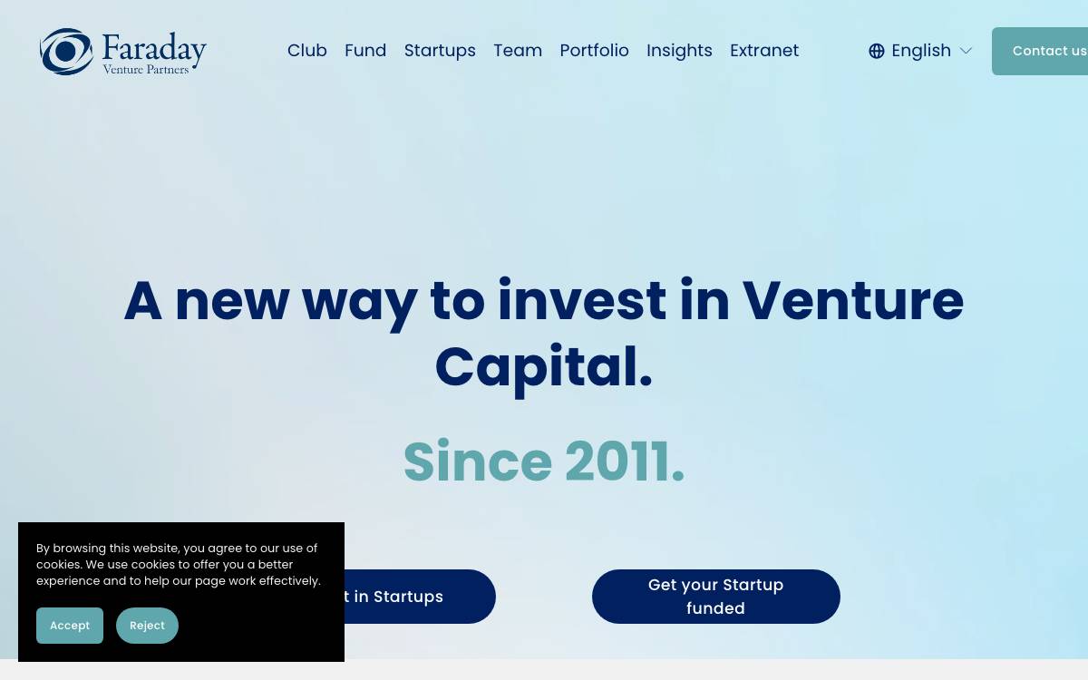 Faraday Venture Partners website preview