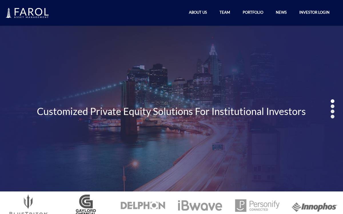 Farol Asset Management website preview