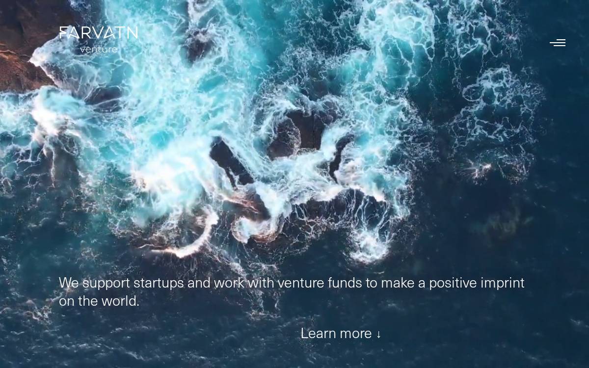 Farvatn Venture website preview