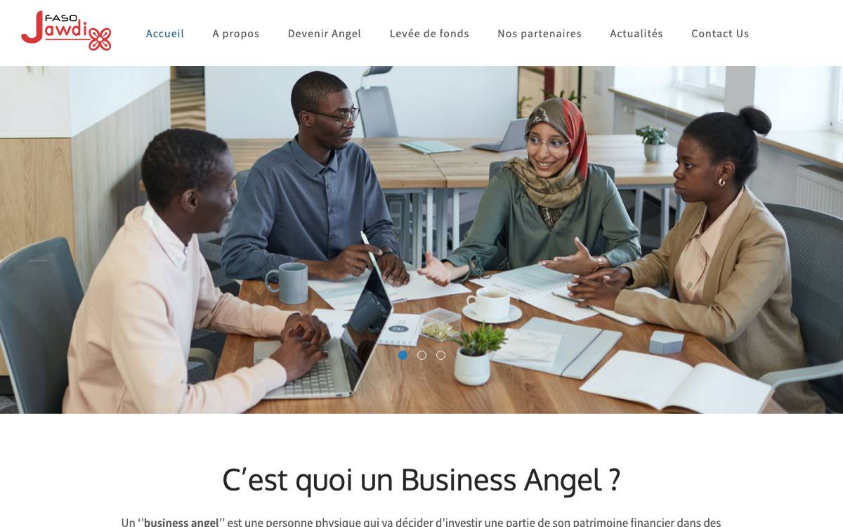 Faso Jawdi Business Angels Club website preview