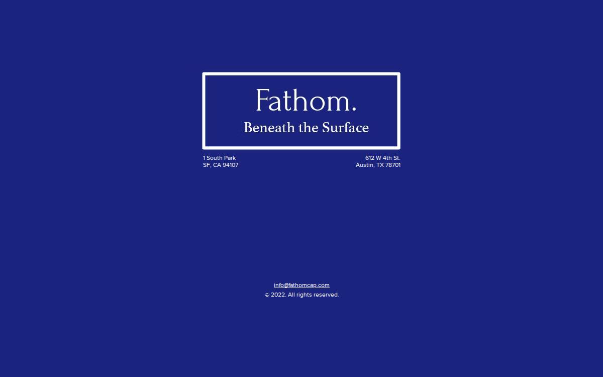 Fathom Capital website preview
