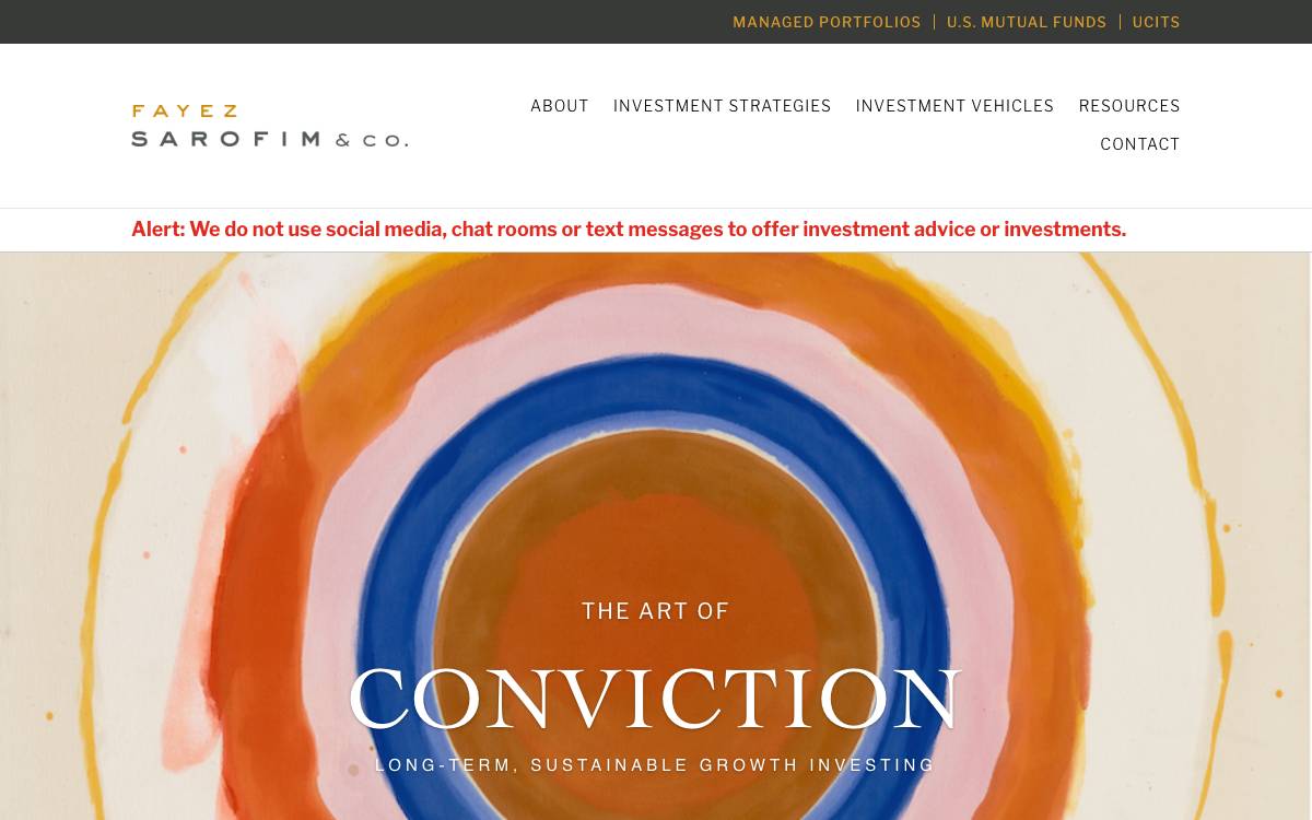 Fayez Sarofim & Co. website preview