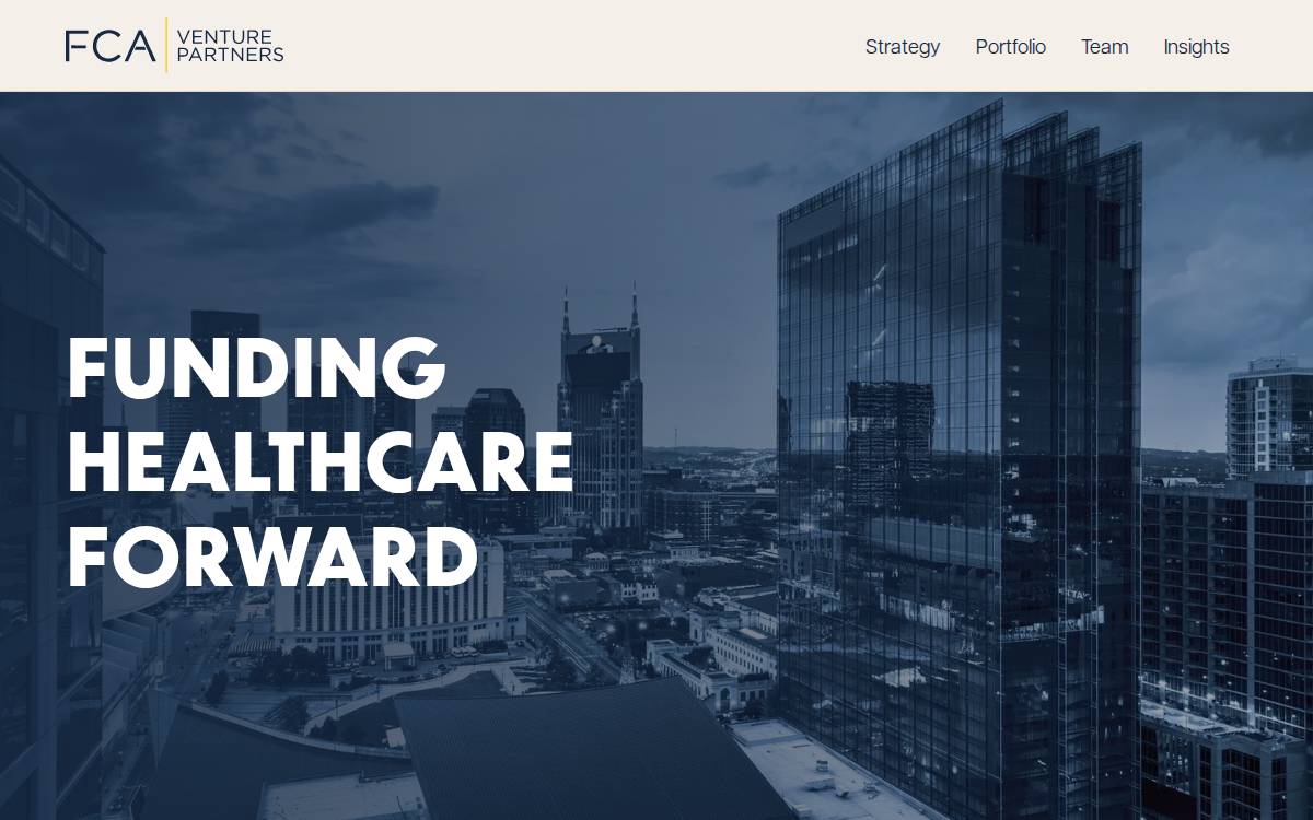 FCA Venture Partners website preview