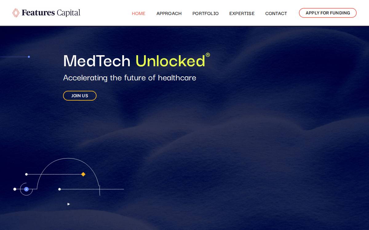 Features Capital Holdings website preview