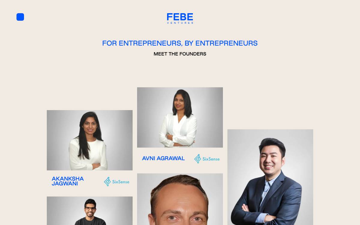 FEBE Ventures website preview