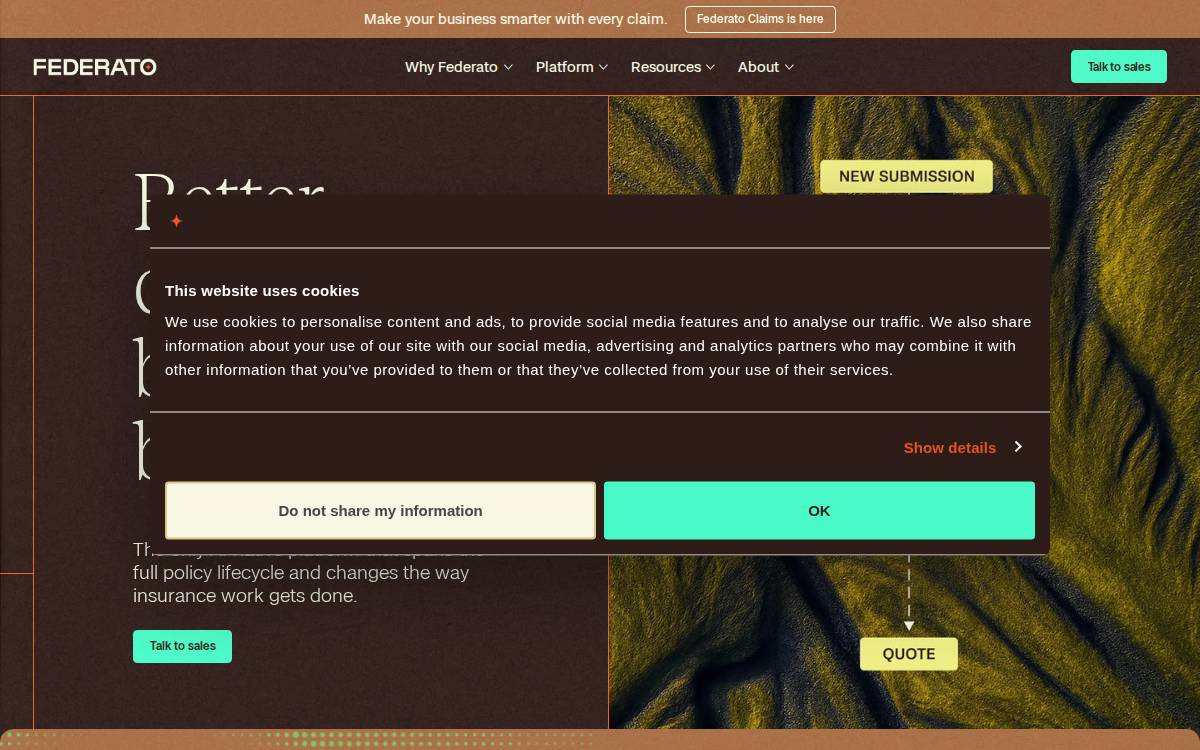 Federato website preview