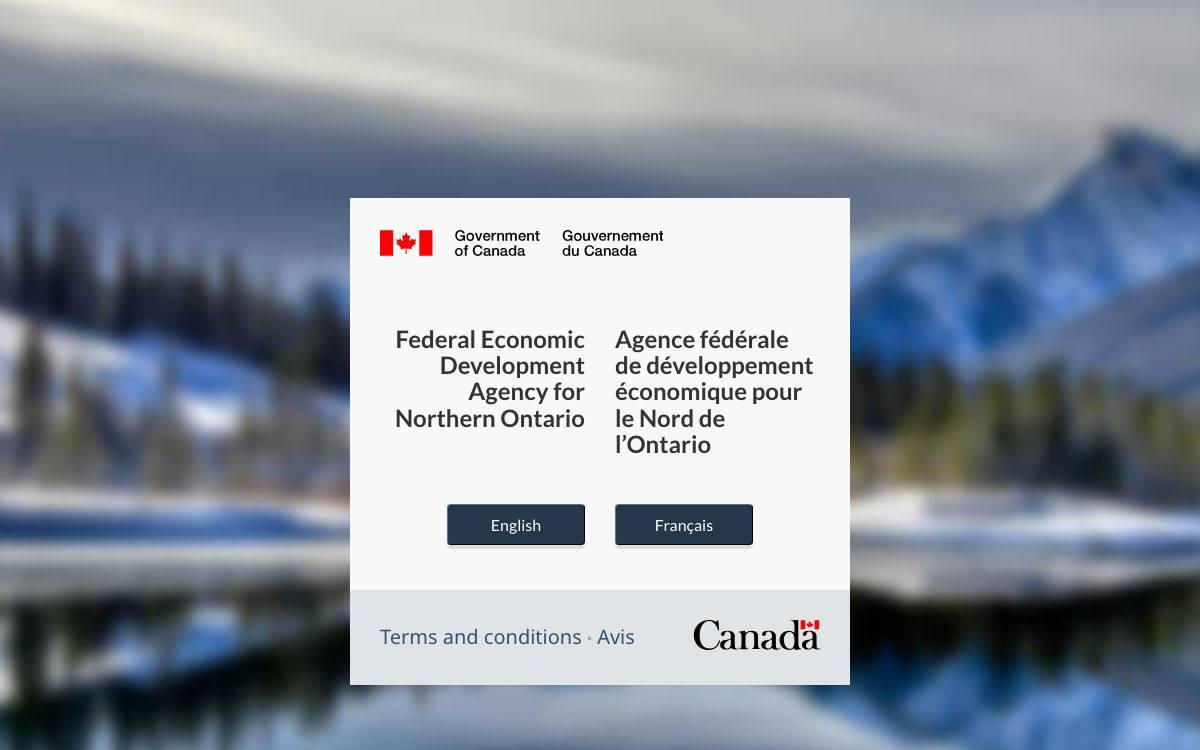 FedNor business funding website preview