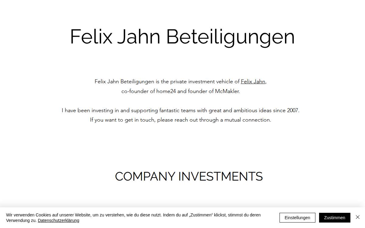 Felix Jahn website preview