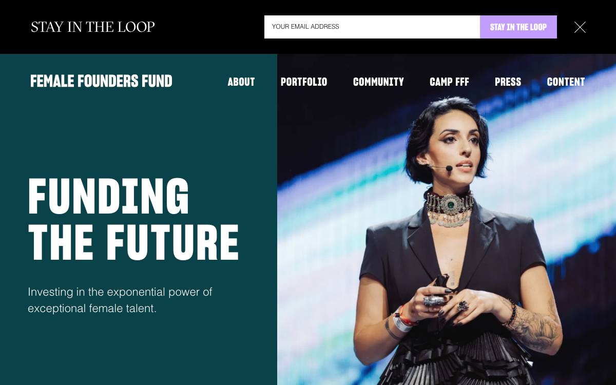 Female Founders website preview