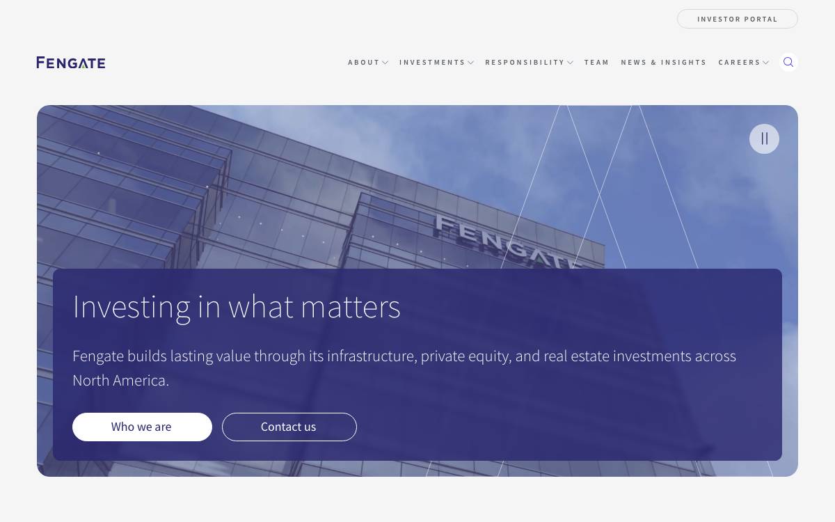 Fengate Private Equity website preview
