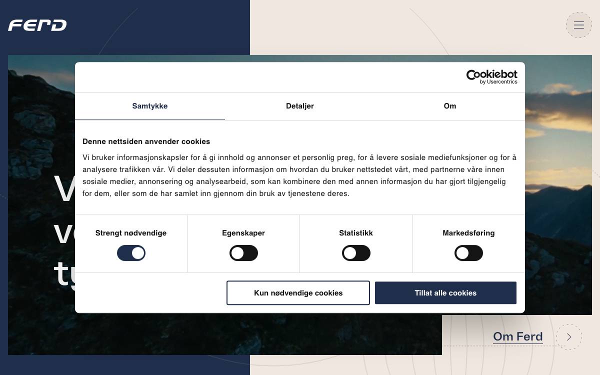 Ferd website preview