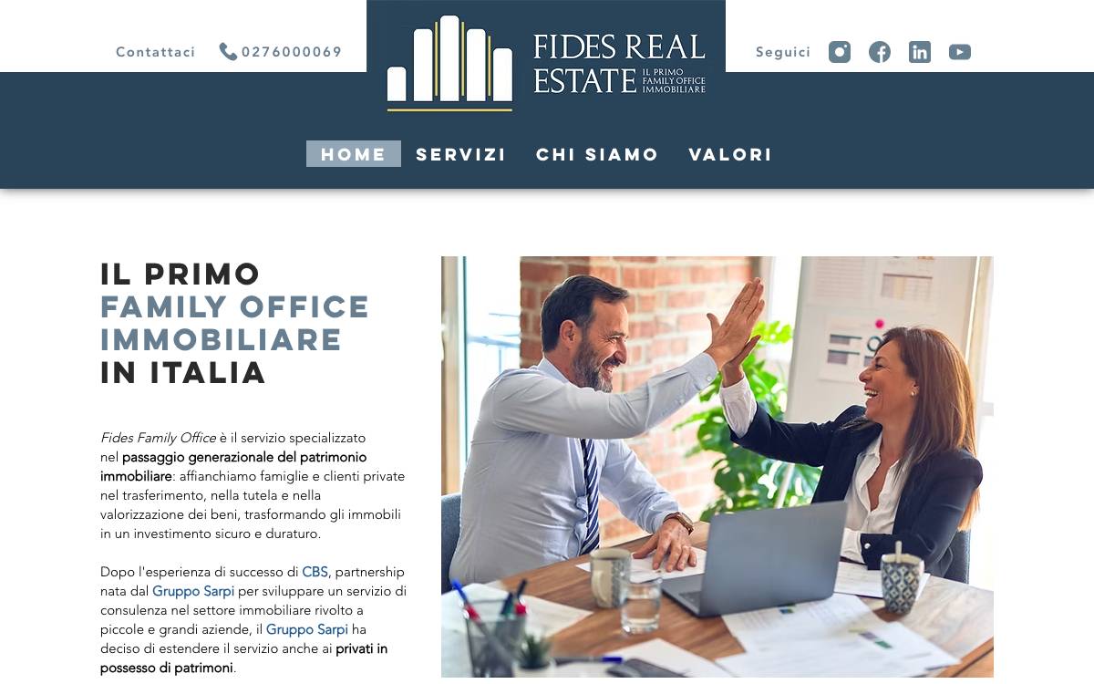 Fides Family Office Immobiliare website preview
