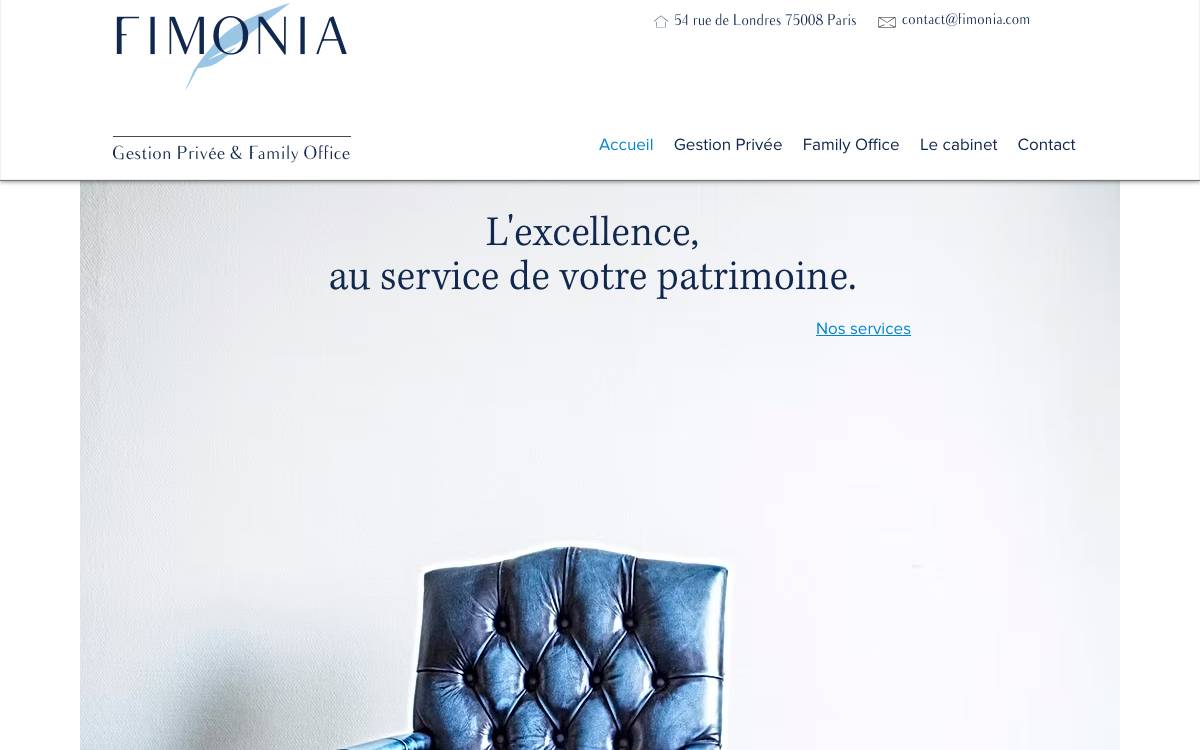 Fimonia website preview