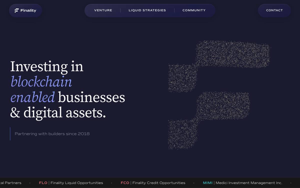 Finality Capital Partners website preview