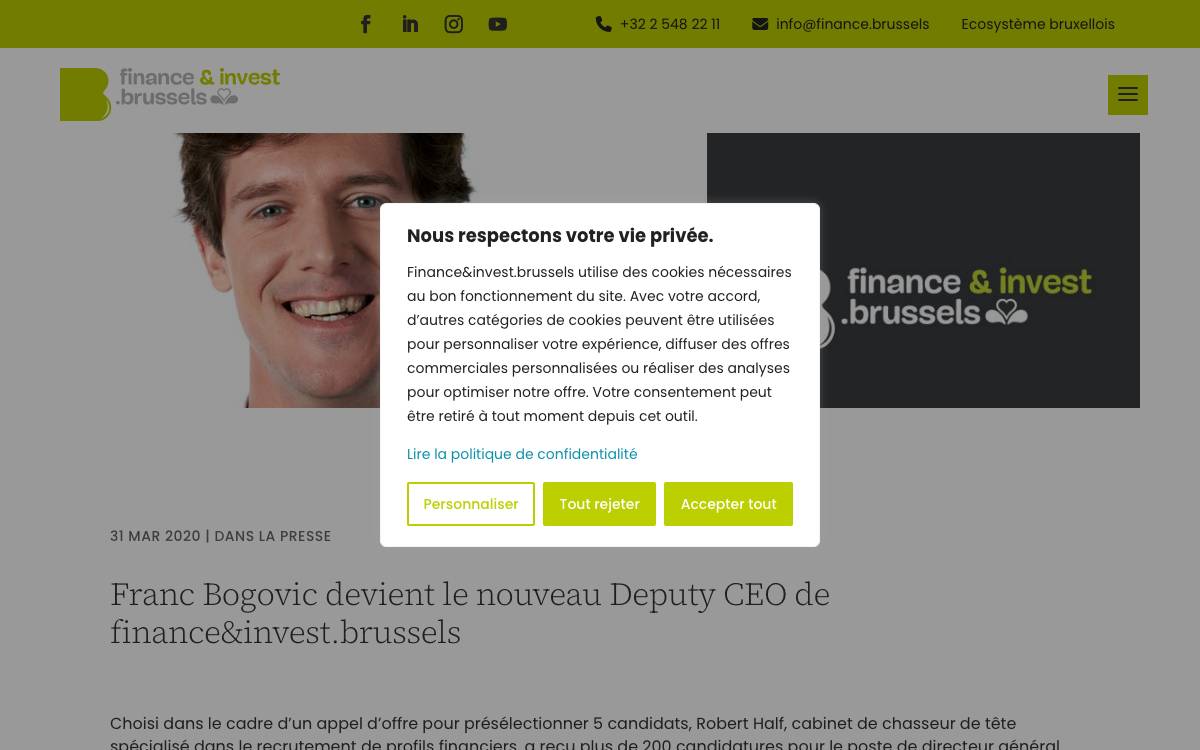 Finance.Brussels website preview