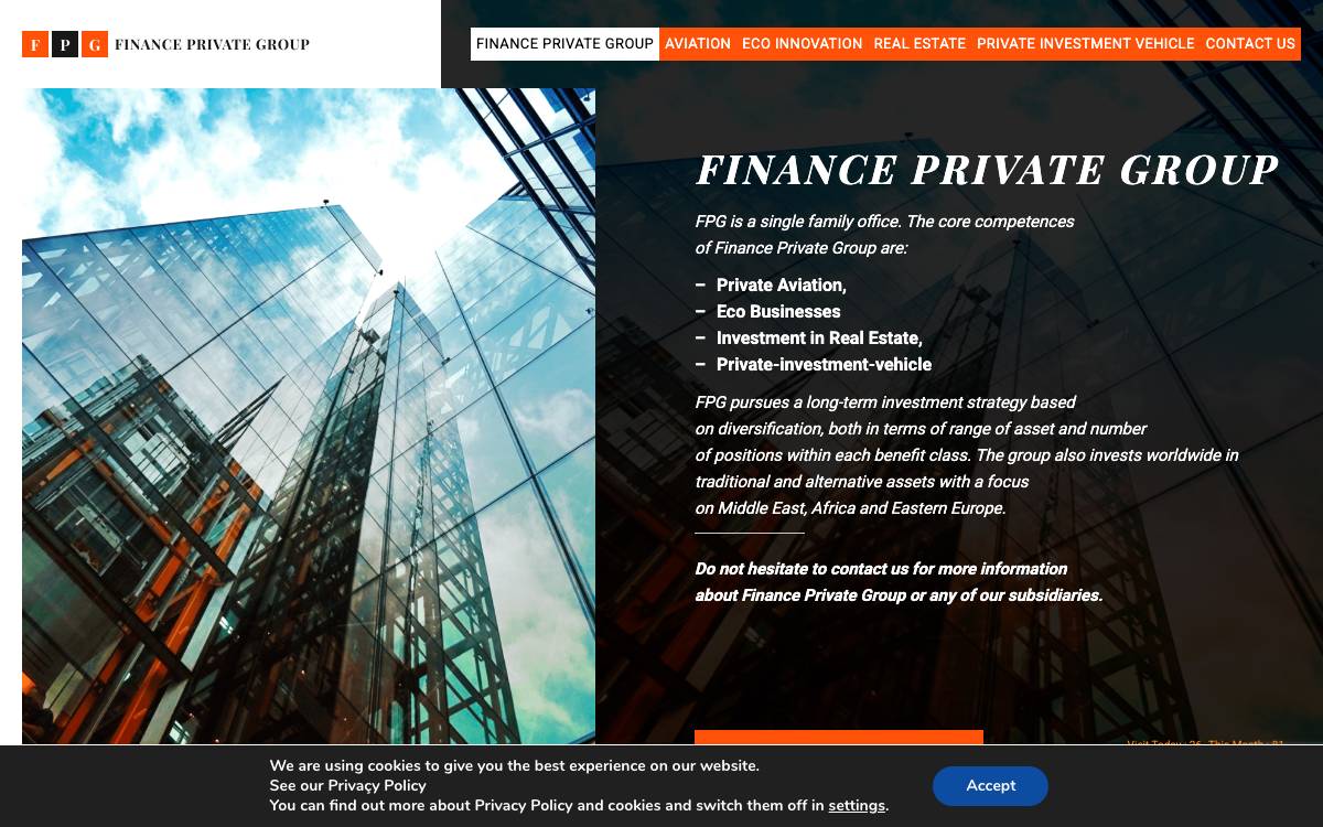 Finance Private Group website preview