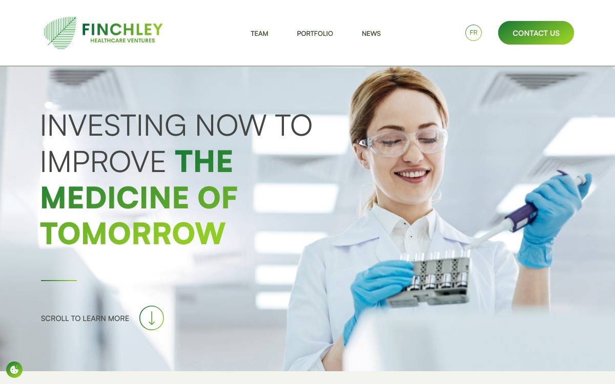 Finchley Healthcare Ventures website preview