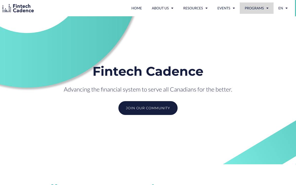 Fintech Cadence website preview