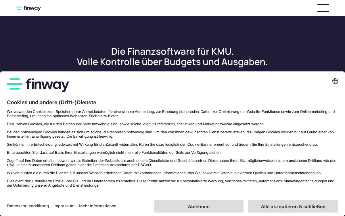 finway website preview