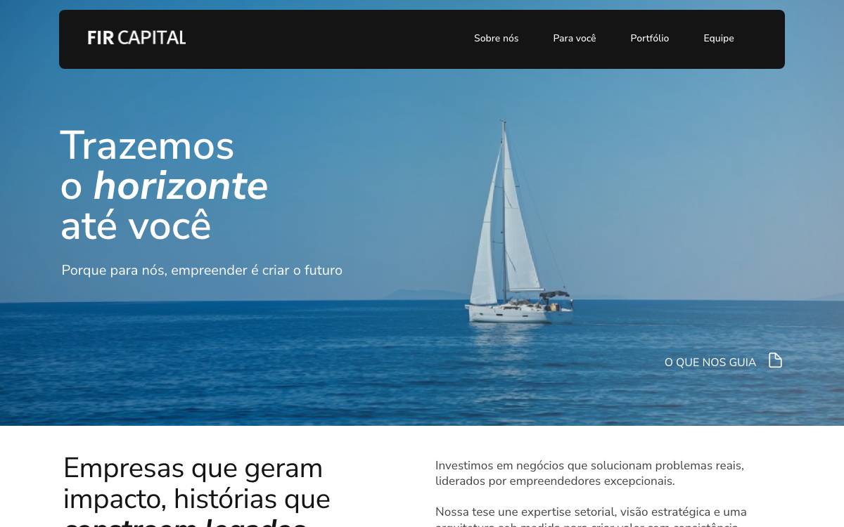 Fir Capital website preview