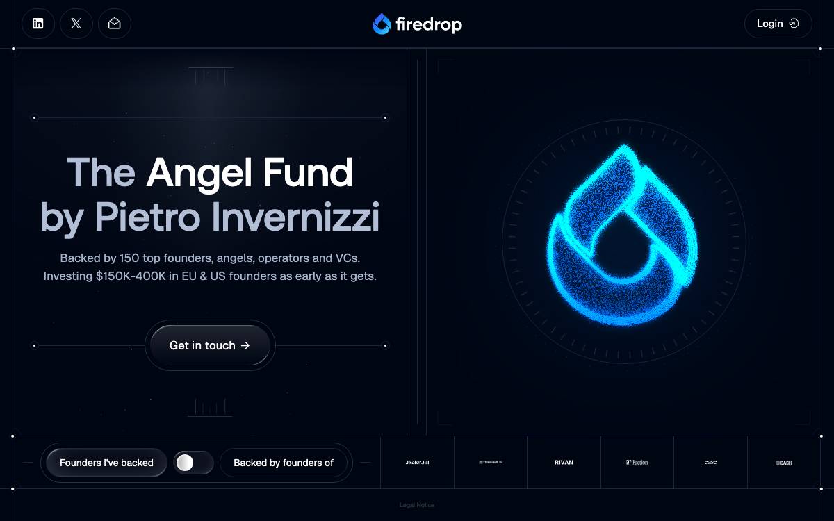 Firedrop website preview