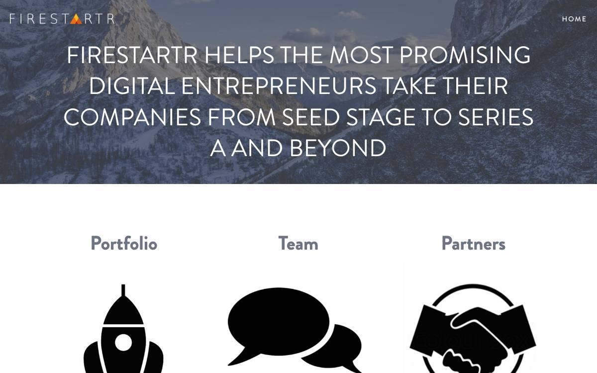 Firestartr website preview