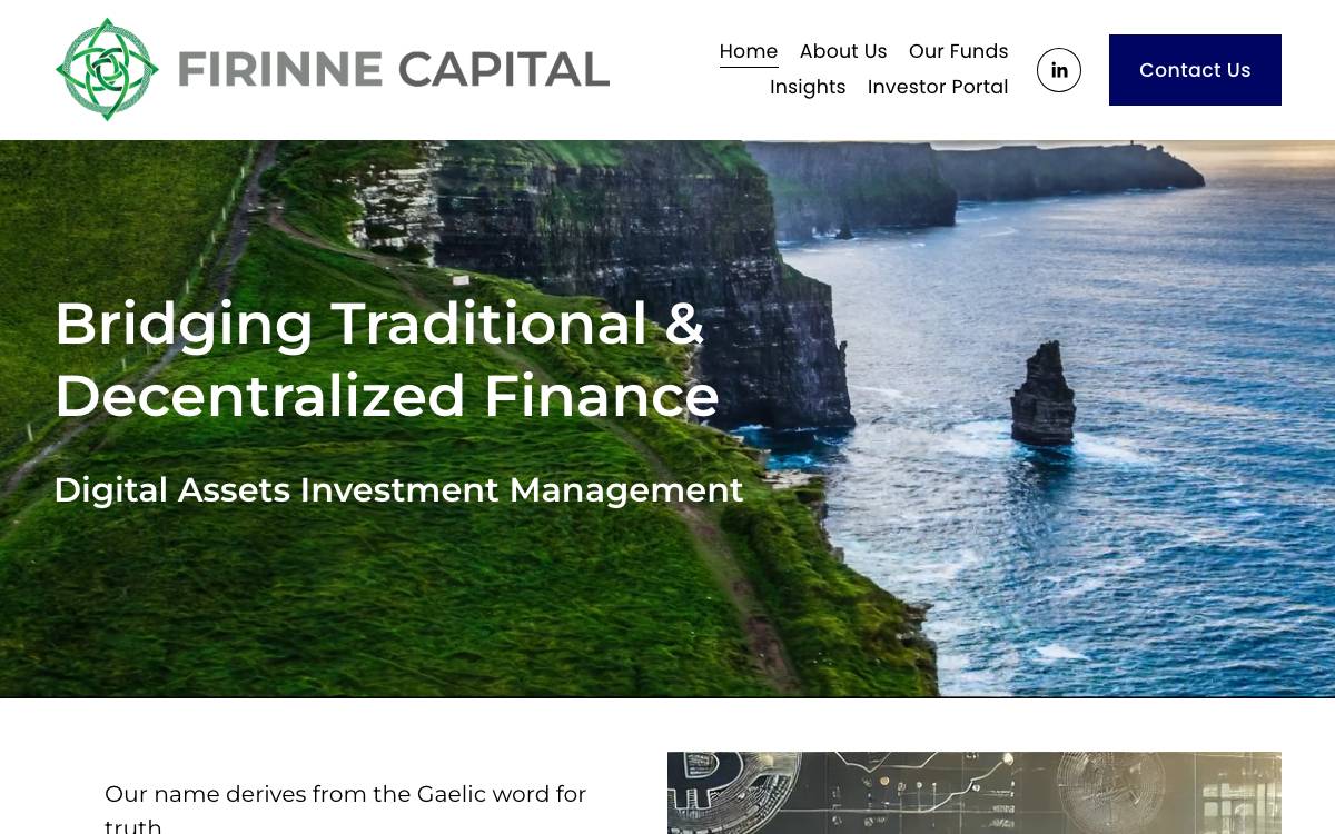 Firinne Capital website preview