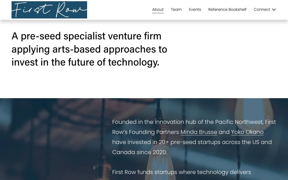 First Row Partners website preview