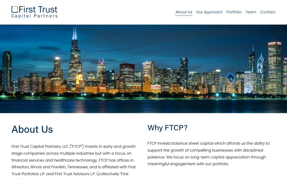 First Trust Capital Partners website preview