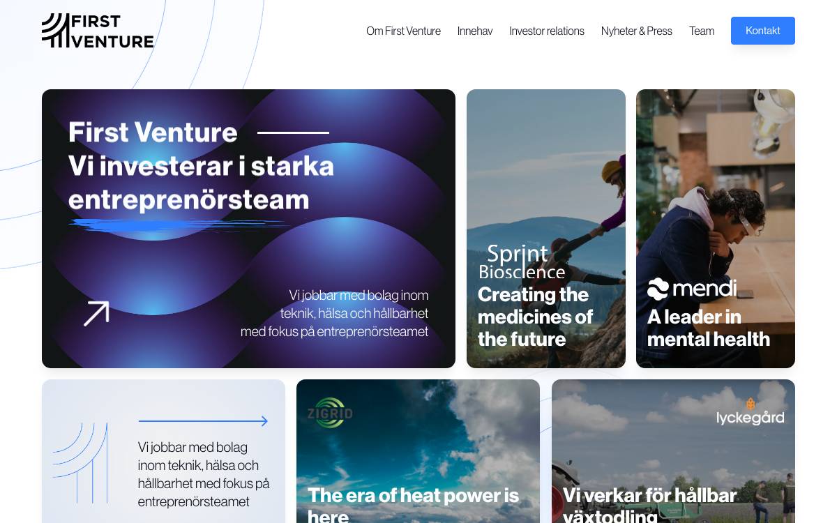 First Venture website preview