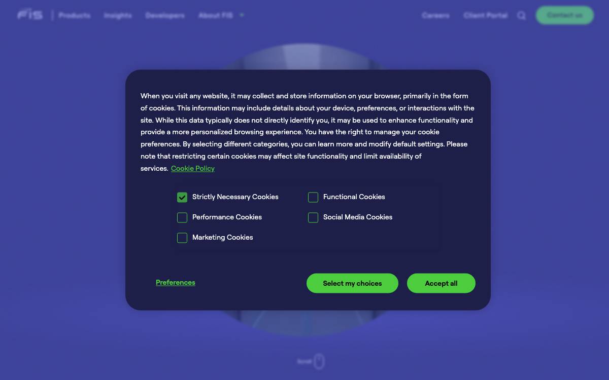 FIS website preview