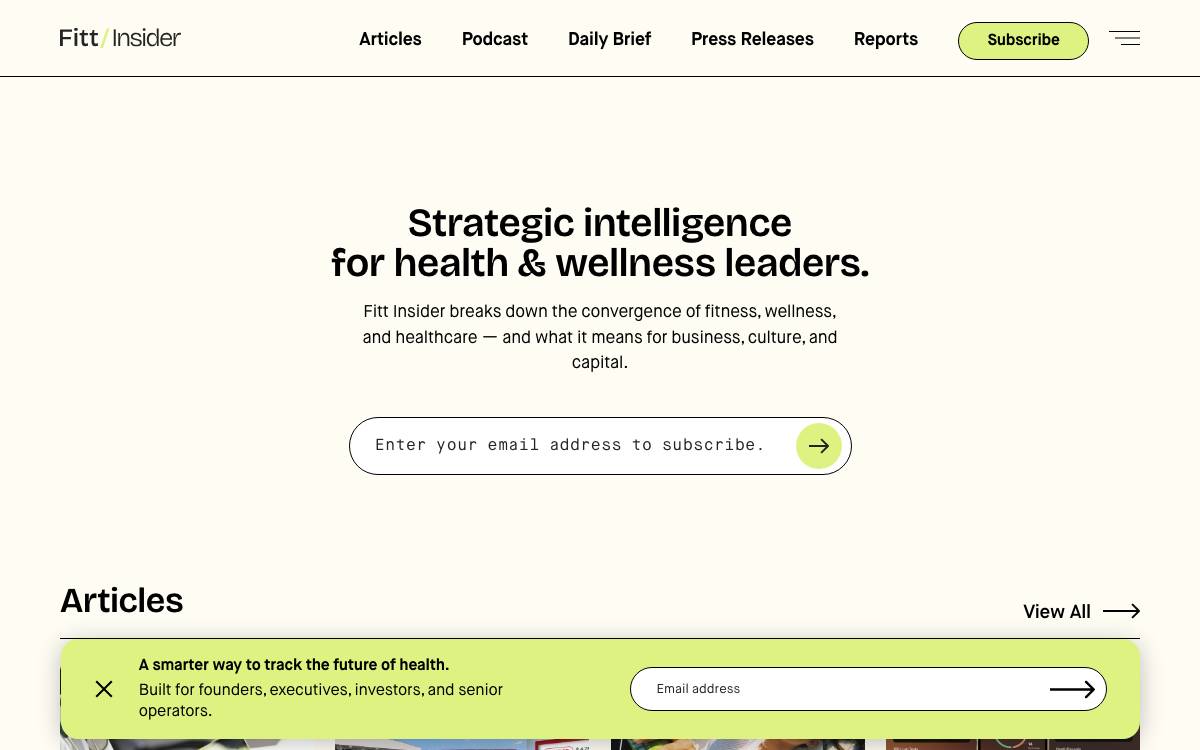 Fitt Insider website preview