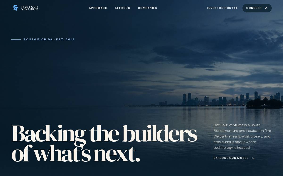 Five Four Ventures website preview