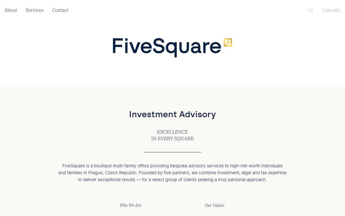 FiveSquare website preview